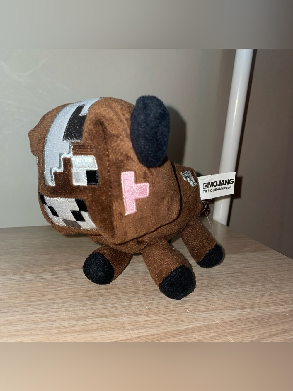 Minecraft Mojang plush Baby Cow Gently Used 6" inc